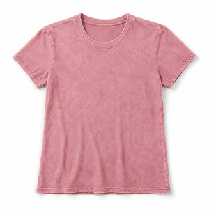 T-shirt vintage délavé pour femme en coton doux, col rond, coupe décontractée oversize, teint en pièce, idéal pour le streetwear - Product Image 6