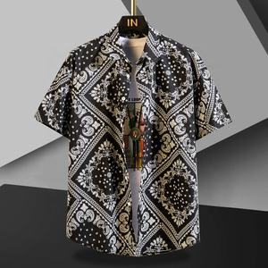 High Quality 100% Cotton 40s Summer Japanese Style All Over Printed Wrinkle Free Tee Short Sleeve <b>Hawaiian</b> Aloha <b>Shirts</b> <b>For</b> <b>Men</b> - Product Image 2