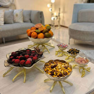 Bols de service en métal de la série Designer dans des finitions de luxe japonais parfaits pour la distribution en gros de restauration à vendre - Product Image 1