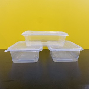 Caja de plástico rectangular desechable transparente con tapa para alimentos/frutas/ensaladas, impresa a medida, de fábrica, buen precio, 550/650 ml - Product Image 3