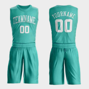 Ensemble d'uniformes de basket-ball personnalisables, nom de l'équipe personnalisé, impression sublimée, maillot sans manches en polyester respirant, short unisexe pour adultes - Product Image 1