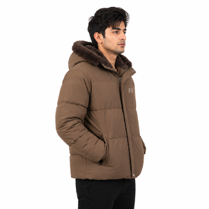 Custom Winter Padded <b>Coat</b> Hooded Quilted <b>Bubble</b> Men's Jackets Thick Warm Outerwear OEM Bulk Wholesale Casual Insulated Jacket - Product Image 3