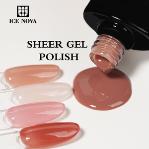 Esmalte de <span class=keywords><strong>Uñas</strong></span> en Gel Translúcido Nude ICE NOVA, Venta al por Mayor, Marca Privada, Semipermanente, Removible en Remojo - Product Image 4