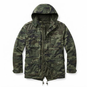 Chaquetas Utilitarias de Camuflaje para Hombre, Chaquetas de Campo con Capucha, Ropa de Trabajo con Múltiples Bolsillos para Caza, Camping, Senderismo y Viajes - Product Image 1