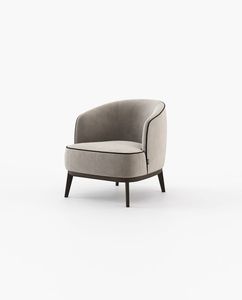 Fauteuil d'appoint haut de gamme avec base en bois pour mobilier de villa, de resort ou d'hôtel - Product Image 3