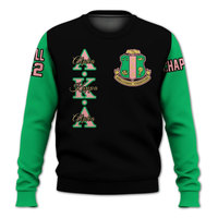 Sweat-shirt à col rond rose Alpha, broderie et impression par sublimation, unisexe, décontracté, pour l'hiver, écologique, séchage rapide