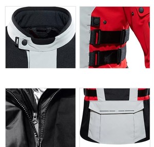 High Quality <b>Men</b> Motorcycle <b>Jacket</b> Full Sleeve Color Blocked Windproof Outdoor Sport <b>Bike</b> Riding Gear Red Black White <b>Jacket</b> - Product Image 5
