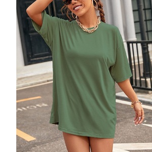 เสื้อยืดคอกลมแขนสั้นผ้าฝ้ายแท้คุณภาพสูงทรงโอเวอร์ไซส์สำหรับผู้หญิงไซส์ใหญ่สไตล์ลำลองแบบสั่งทำพิเศษสำหรับฤดูร้อน BD - Product Image 3