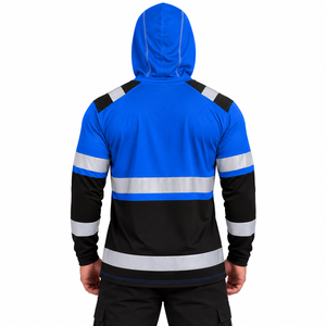 Sudadera con Capucha Reflectante de Manga Larga para Hombre, para Pesca al Aire Libre, Azul y Negro, Protección Solar UPF 50, con Cubre Rostro - Product Image 6