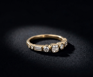 Multi Cushion Cut Moissanite <b>Ring</b> Her 925 Sterling <b>Silver</b> Yellow Gold Plated Wedding Anniversary Party <b>Statement</b> <b>Ring</b> Elegant - Product Image 2