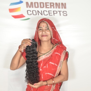 Extensiones de Cabello Rizado Natural Negro de Templo Indio al por Mayor, Cabello Humano Remy Sin Procesar de Doble Trama, Tejido a Máquina - Product Image 6