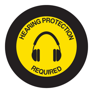 Brady GOBO Safety Sign <b>Slide</b>-Hearing Protection Required 1.48 in Dia PVC Warning Sign <b>for</b> Safety <b>Projectors</b> - Product Image 2