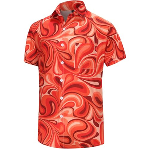 Camisa de hombre de manga corta con estampado floral tropical, informal, para playa, con botones, colorida, para verano, precio económico. - Product Image 4