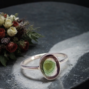 Anillo de boda de piedras preciosas de turmalina hecho a mano Unisex, joyería de moda de compromiso de estilo étnico muy demandada para bodas - Product Image 3