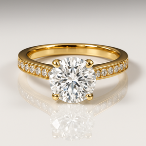 Most Selling Pave Setings Round Cut Diamond <b>Ring</b> for Everyday Wear Office Use and Elegant Styling Wedding Engagement <b>Ring</b> For He - Product Image 1