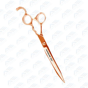 Copper Color Coated Grooming <b>Scissor</b> 7.5" Professional <b>Dog</b> Hair Cutting <b>Scissors</b> with Finger Rest Sharp and Durable Pet Grooming - Product Image 6