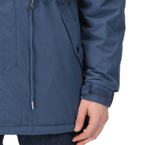 Men's Blue Hooded Puffer Jacket <b>Fur</b> Lining Waterproof Casual Winter <b>Coat</b> Regular Fit Polyester Material OEM Service <b>Plus</b> <b>Size</b> - Product Image 6