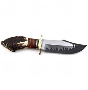 Handcrafted Dual-Tone Clad Steel Utility <b>Craft</b> <b>Tool</b> Natural Stag Handle Executive Display Piece - Product Image 5