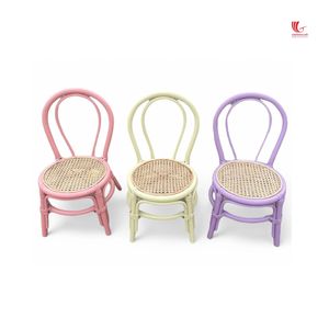 Silla Infantil de Ratán Personalizada, Respaldo Redondo Dividido en Colores Pastel, Diseño Duradero para Niños, Venta al por Mayor desde Vietnam - Product Image 3