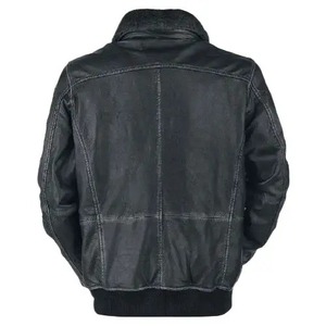 <b>Mens</b> Stylish Bike Racer Black Leather <b>Jacket</b> - Product Image 2