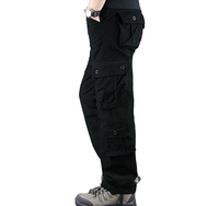 Pantalon cargo tactique chaud et imperméable noir pour l'hiver, idéal pour le travail en extérieur – Vente en gros
