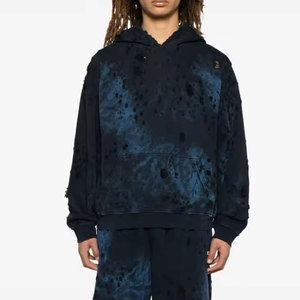 Sweat à capuche oversize vintage délavé, style streetwear, en coton épais, vente en gros pour fournisseurs - Product Image 1