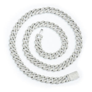 Emerald Cut <b>Solid</b> <b>Gold</b> Claw Setting Natural Stone Chain Bracelet Rhodium Plated Geometric Classic Unisex IGI Certified Wedding - Product Image 2