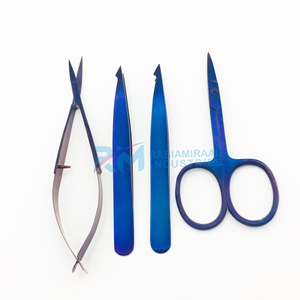 Nouvel Arrivage RMI – Lot de 5 Pinces à Épiler en Acier Inoxydable pour l'Épilation avec Ciseaux à Cuticules, Bleu Plasma – Vente Flash - Product Image 2