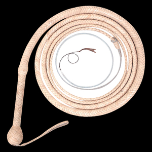 Black Rubber Whip With Red Cord And Textured Grip For <b>Equestrian</b> Training - Product Image 6