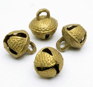 Ghungroo de latón hecho a mano para danza Kathak india con cuerda de algodón azul, par de campanas de tamaño estándar, accesorios para danza clásica - Product Image 5