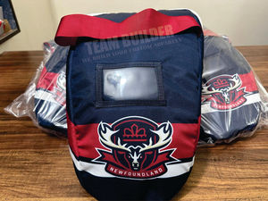 กระเป๋าใส่หมวกกันน็อคฮอกกี้สำหรับผู้รักษาประตูรุ่นเยาวชนและผู้ใหญ่ TEAM BUILDER ดีไซน์เฉพาะตัว บุฟองน้ำอย่างดี ผลิตจากผ้าคอร์ดูร่า ซิปไนลอน ทนทาน - Product Image 2