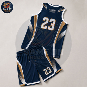 Men's Athletic Uniform Sleeveless Team Sportswear Breathable Quick Dry Training Apparel Custom Basketball Jersey Shorts Sets - Product Image 3