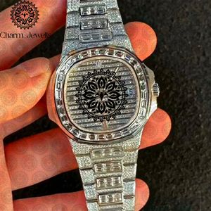 นาฬิกาข้อมือผู้ชาย Charm Luxury ขนาด 40 มม. ระบบอนาล็อก กลไกจักรกล ประดับเพชร สายสแตนเลส หน้าปัดเรืองแสง กระจกเรืองแสง ออโตเมติก - Product Image 5