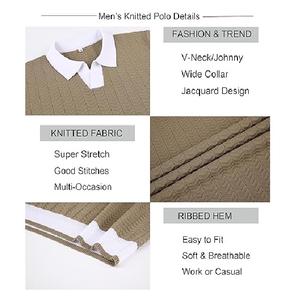 Nouvelle collection de polos élégants, design personnalisé tendance, grandes tailles, col rabattu, polos décontractés et stylés pour hommes - Product Image 5