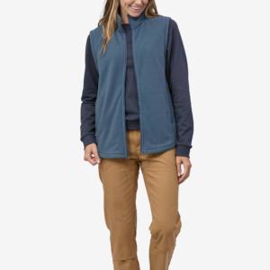 Gilet polaire zippé pour femme, col montant, décontracté, automne, bleu, en polyester tricoté, respirant, coupe classique - Product Image 1
