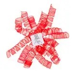 <b>Red</b> Organza Butterfly <b>Bow</b> Woven Gift Ribbon with Digital Printing and Logo Design for Wedding & Birthday Decorations - Product Image 2