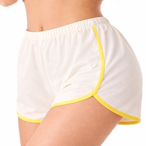 Shorts de course vintage respirants pour femmes, taille élastique, 100 % coton, couleur personnalisée, haute qualité - Product Image 4