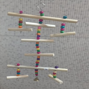 Durable Eco-friendly 74x10cm <b>Wood</b> Bird Toys Parrot Ladder Swing Training <b>Rainbow</b> Bridge for Grey African Parakeets Indoor - Product Image 3