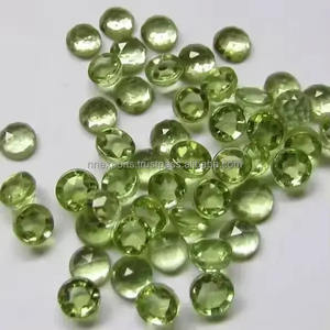 6mm Naturel Vert Péridot Rose Coupe Rond Cabochon Pierre Précieuse En Vrac Belle Qualité À La Main Pierre Précieuse De Luxe Pour Les Bijoux Utilisés - Product Image 2