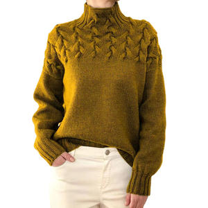 Women's Crew Neck Color Blocked Thick Nylon/Acrylic Autumn Casual <b>Pullover</b> <b>Sweater</b> Full Sleeve Anti-Pilling - Product Image 1
