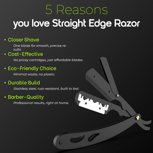 Ergonomic Folding Shaving Razors Premium Grooming Equipment for <b>Beard</b> Outlining Hair Cutting and Detail Finishing - Product Image 4