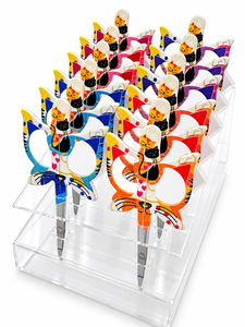 Ciseaux à pointe fine Luminex Impex pour point de croix, manches colorées à motifs floraux pour la broderie et la coupe précise des fils - Product Image 6