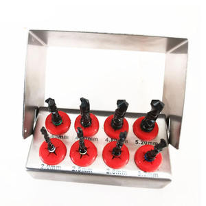 SHAHZIK INTERNATIONAL Manual Turbine External Irrigation Dental Implant <b>Drills</b> Set 8 Pieces for <b>Guided</b> Surgery Stainless Steel - Product Image 1