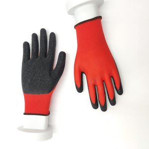 Linyi Factory 13G Polyester Liner Crinkle Latex Coated Working Safety Work Hand Industrial <b>Gloves</b> - Product Image 2