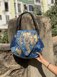 Nuevos y elegantes bolsos de mano de cuero de piel metálica Real, bolsos de lujo para mujer, bolsos de compras de Concho medio de alta calidad a la moda - Product Image 4