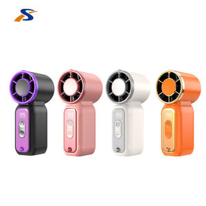 Ventilateur portable sans pales rechargeable en plastique avec affichage LED, 6 vitesses, flux d'air turbo, pour extérieur - Product Image 1