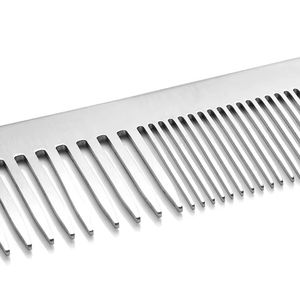 Peigne en acier inoxydable personnalisé haut de gamme pour salon de coiffure, peigne de poche pour hommes, peigne à boucler Subhan International - Product Image 6
