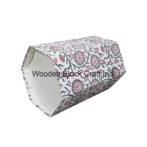 ถังขยะตกแต่งบ้านสำหรับห้องทำงาน ลายพิมพ์ทำมือ ถังขยะพิมพ์ลายตกแต่งทำมือ ขายส่ง - Product Image 5