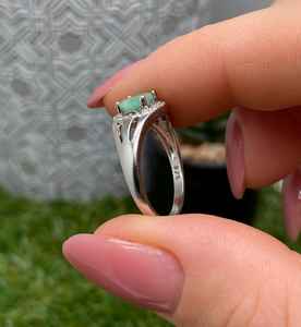 Anillo de Esmeralda Natural en Plata de Ley 925, Hecho a Mano, Certificado IGI, Diseño Art Deco Vintage, Piedra de Nacimiento de Mayo, Regalo para Mujer - Product Image 3