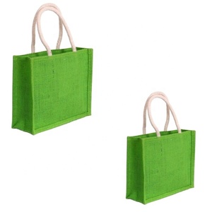 Sac en jute bio à feuilles multicolores, imprimé sur mesure, recyclable, pliable, écologique, sac de courses en jute, sac de transport - Product Image 4
